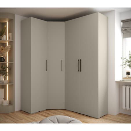 Garderoba wysoka do przedpokoju INOVA 3 Z3 kaszmir+czarny