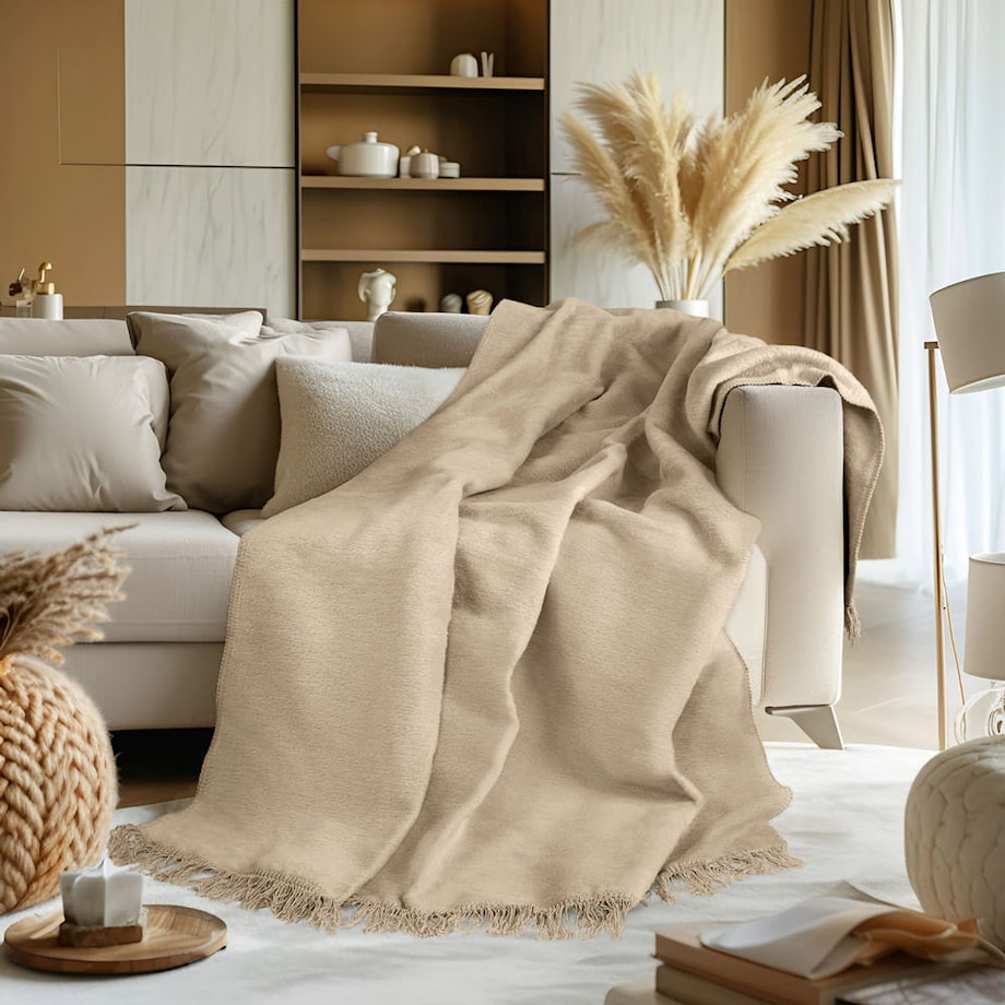 Koc T Bawełniany/B802/150x200 j.beż