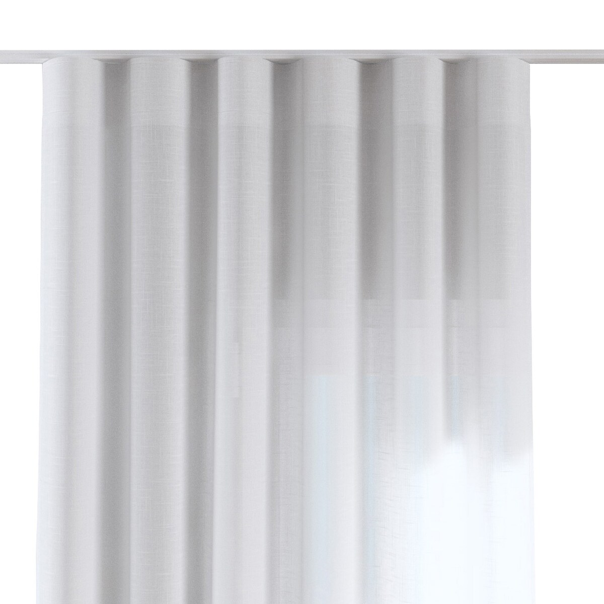 Zasłona na taśmie wave 130x245 prześwitujący biały