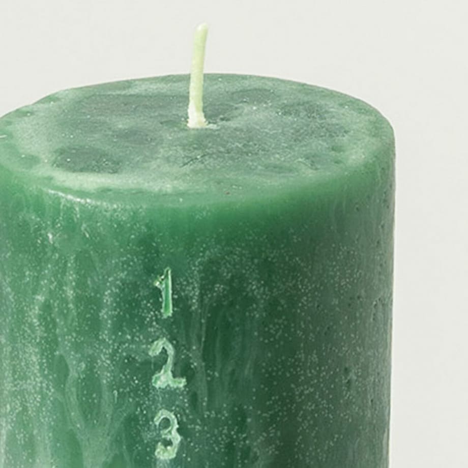 Świeca adwentowa zielona 25 cm boże narodzenie, święta, świąteczne, zielony, 6x6x30 cm