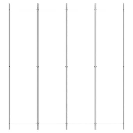 vidaXL Parawan 4-panelowy, biały, 200x220cm, tkanina