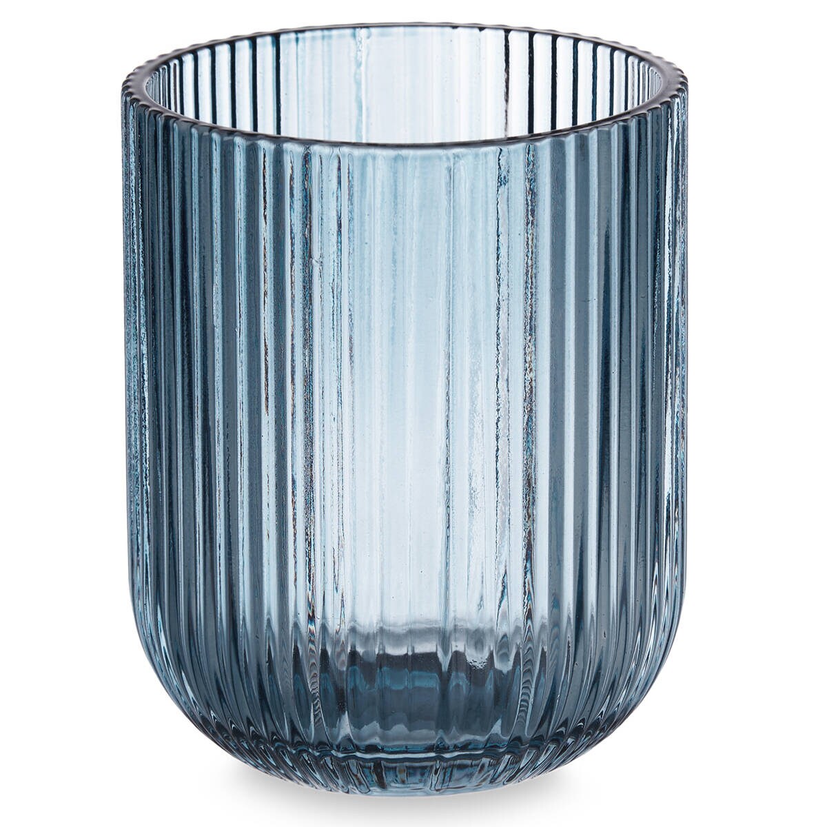 Niskie szklanki do wody LINES z ryflowanego szkła, zestaw 6 sztuk, 270 ml