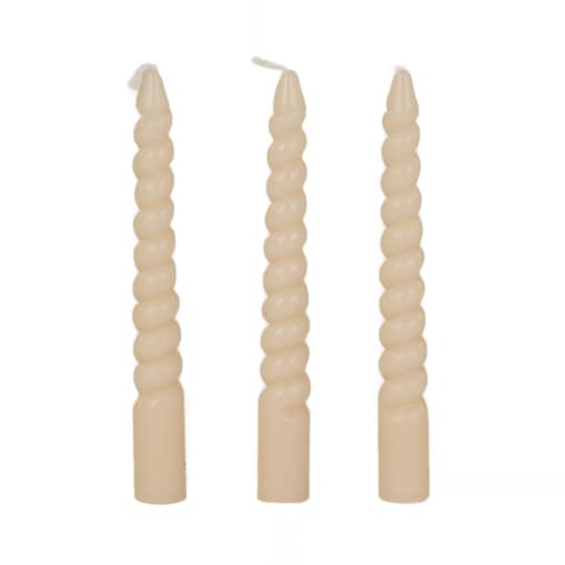 Spiralne świece stołowe z parafiny, 10 cm