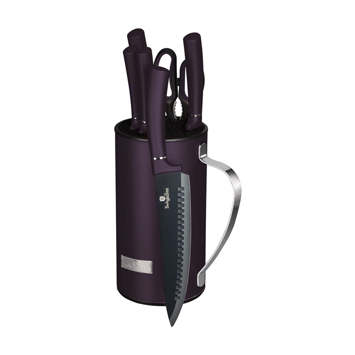 Komplet noży w stojaku 7 elementów BERLINGER HAUS Purple Eclipse