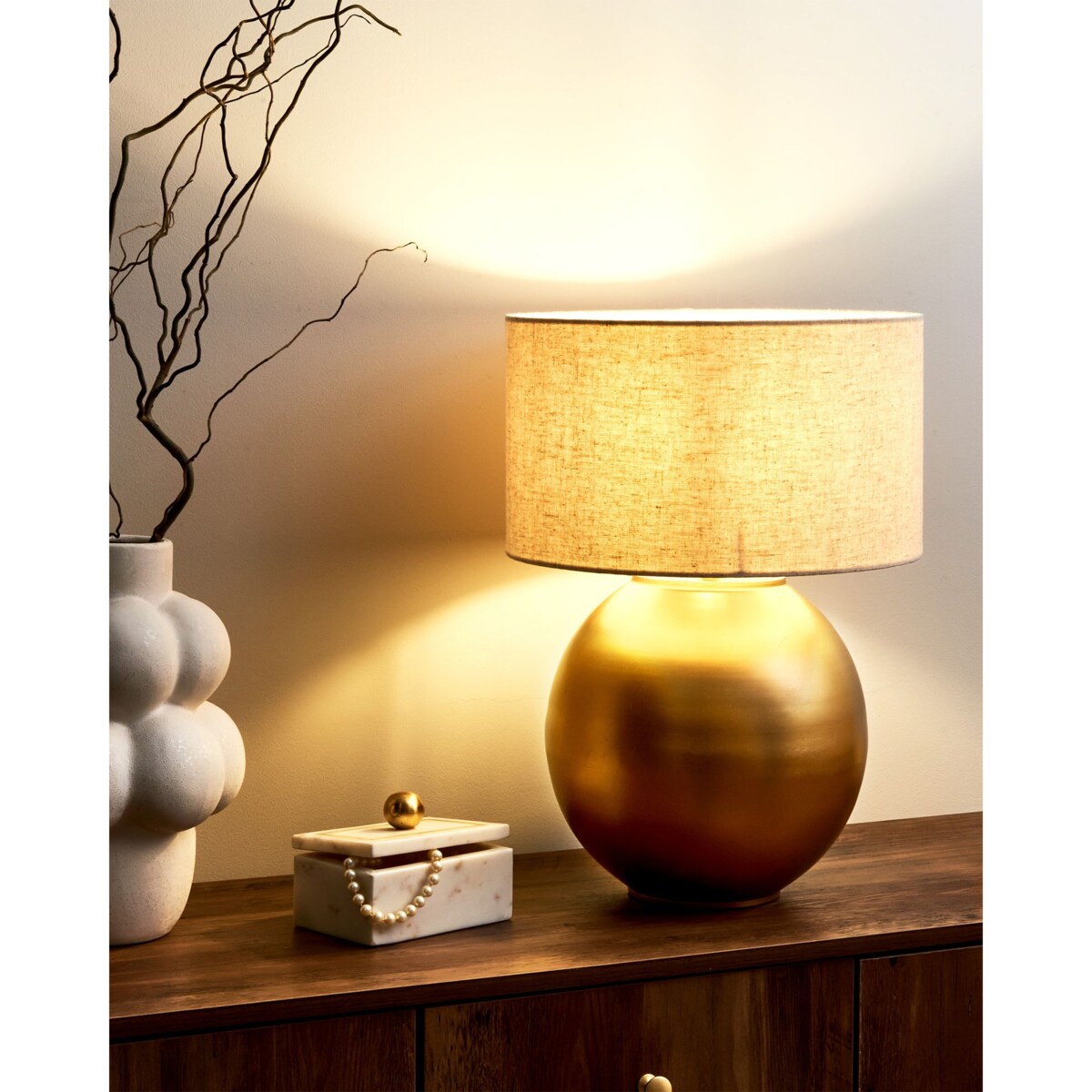 Lampa stołowa SOBRAMATI Metal Mosiężny