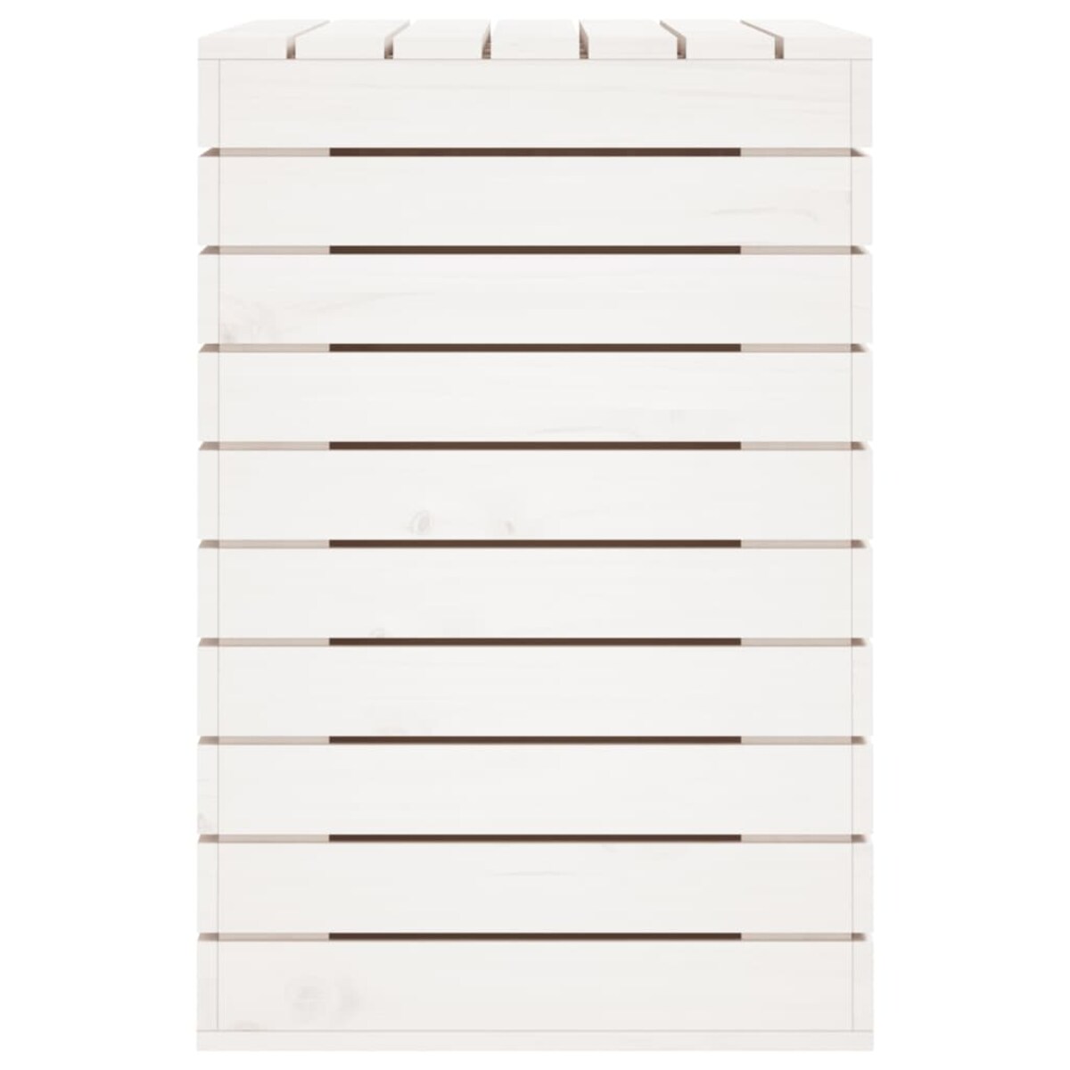 vidaXL Kosz na pranie, biały, 88,5x44x66 cm, lite drewno sosnowe