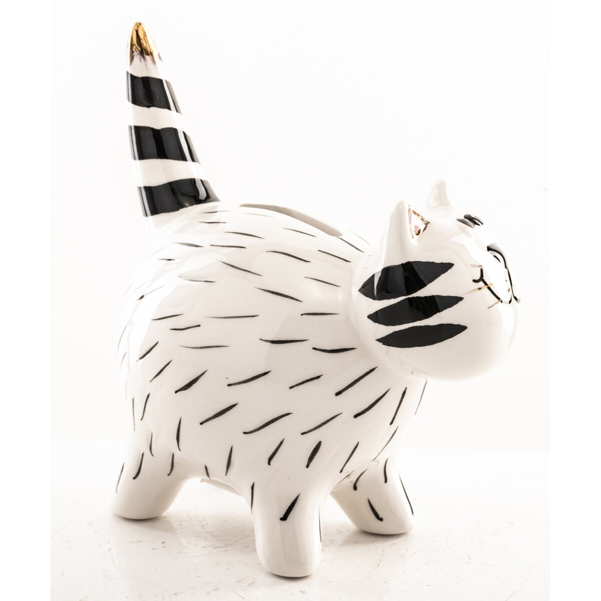 Skarbonka ceramiczna - 14,5x13x7,5 cm kotek GATTINO-2