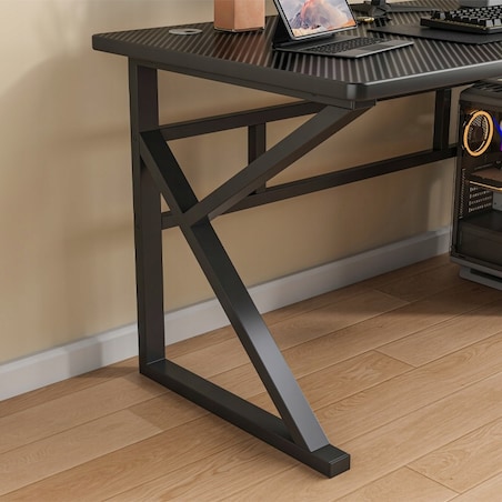 Biurko Gamingowe Stół Dla Gracza Nowoczesne Komputerowe Czarne Loft 120 Cm