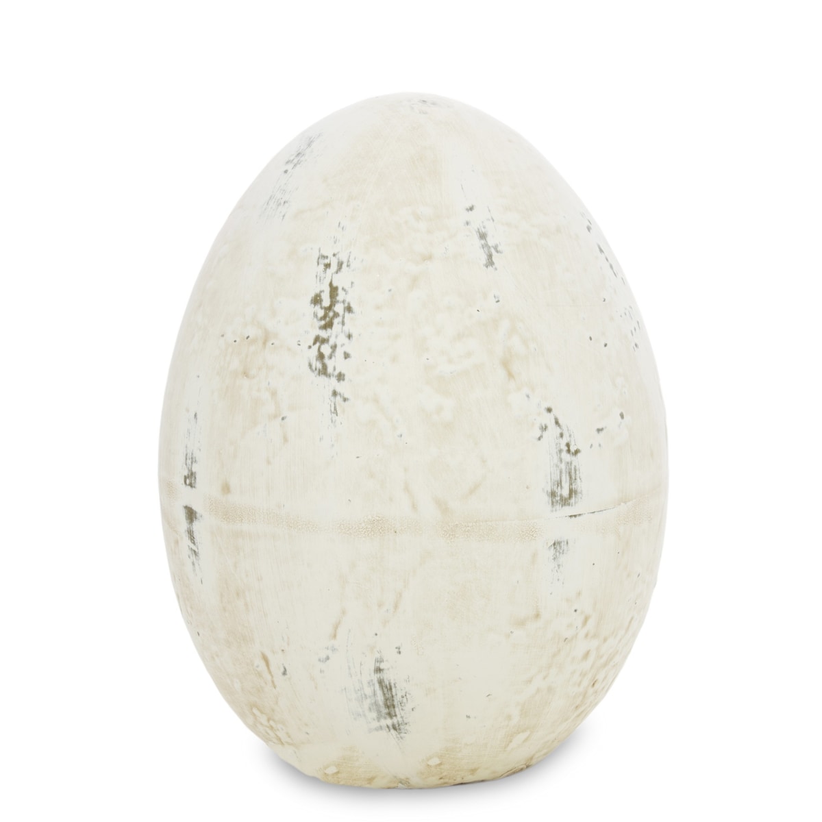 Dekoracja - beżowe jajko z ceramiki 23x17x17 cm ITNOL