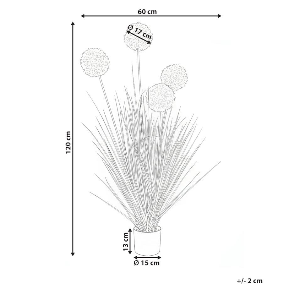 Sztuczna roślina SNOWBALL BUSH 120 cm Różowy