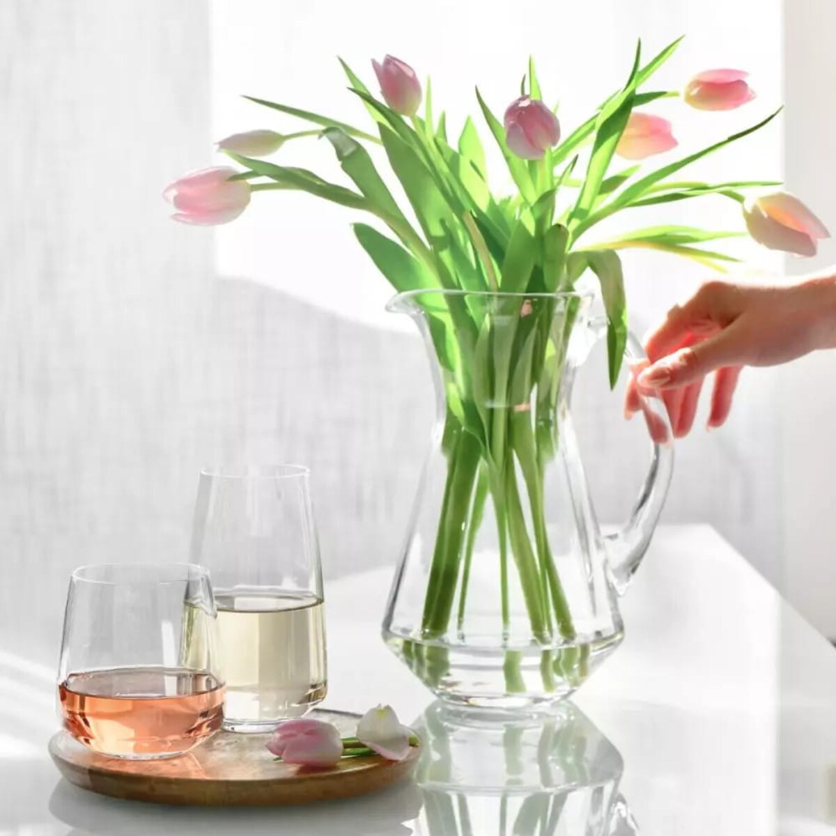 Dzbanek Celebration Krosno Szklany Handmade 1500 ml na Sok Wodę Napoje