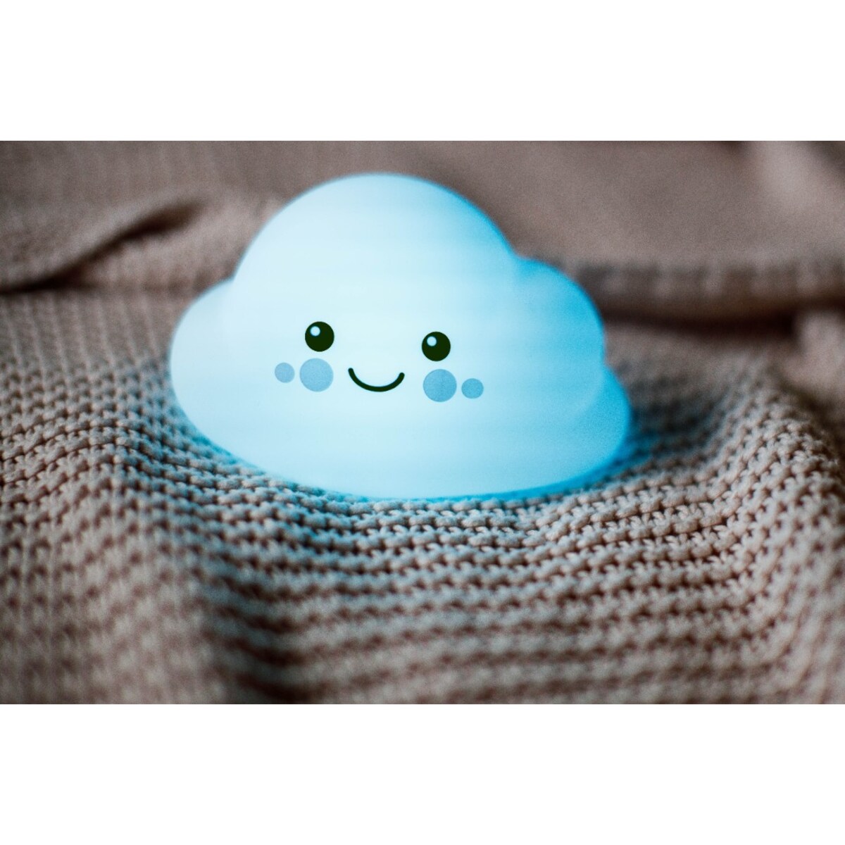 Innogio GIOcloud silikonowa lampka nocna dla dzieci chmurka LED 8 kolorów ładowana z pilotem