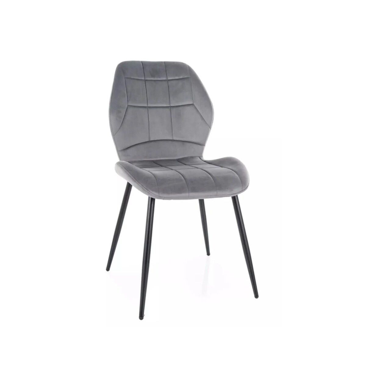 Krzesło tapicerowane JAKE VELVET szare