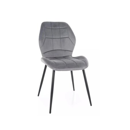 Krzesło tapicerowane JAKE VELVET szare