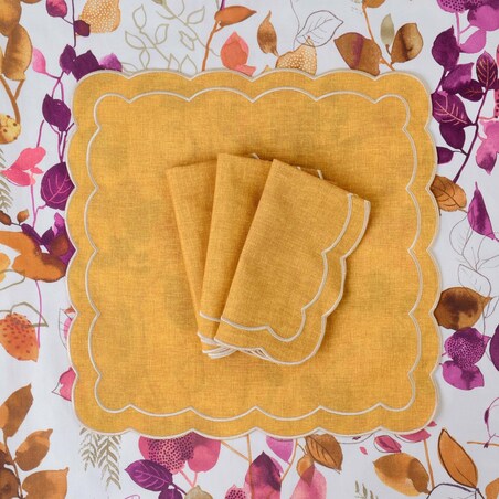 Obrus Purple Sparrow okrągły - Średnica ok. ⌀ 210 cm