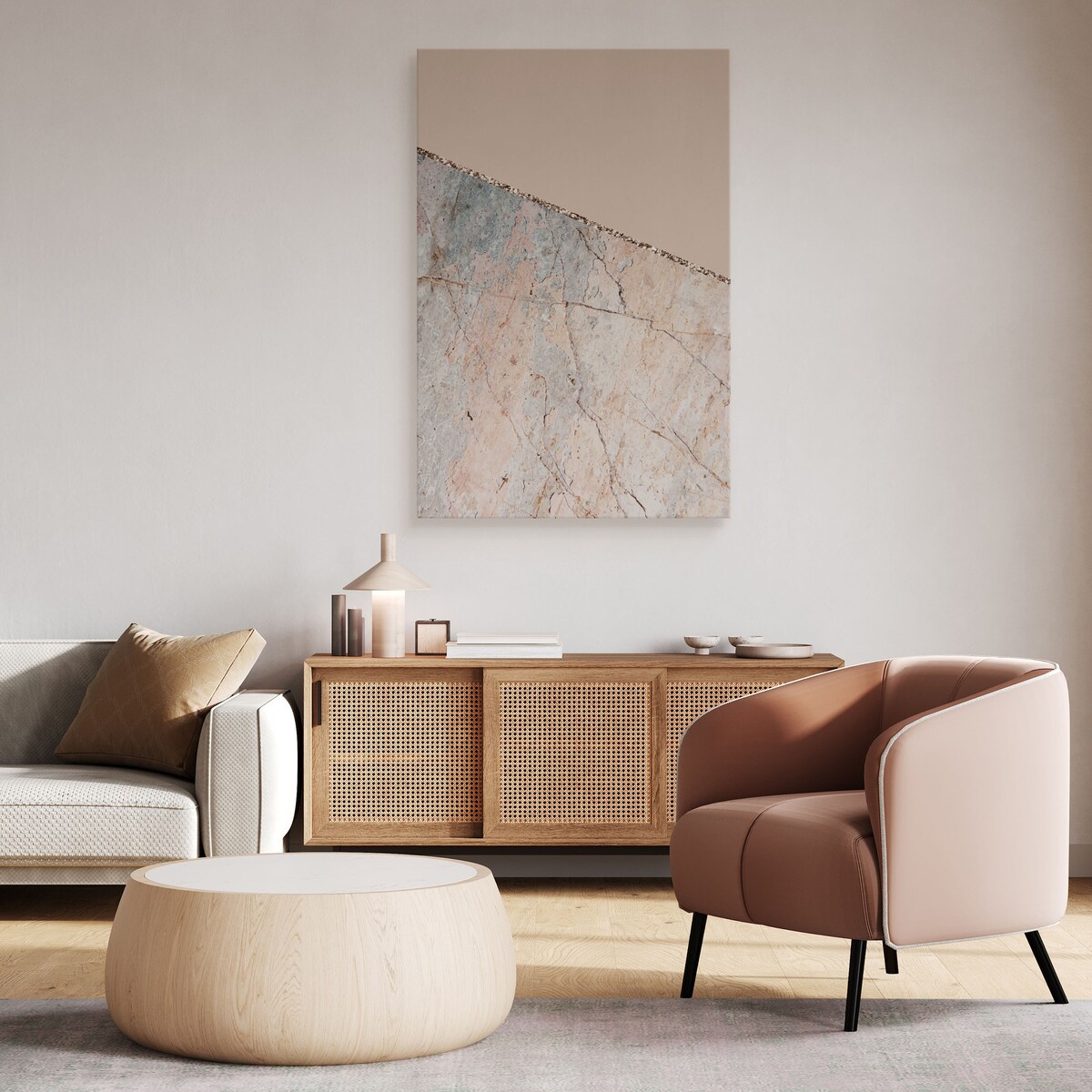OBRAZ MARMUR ABSTRAKCJA PASTELE STYL GLAMOUR 30x40cm