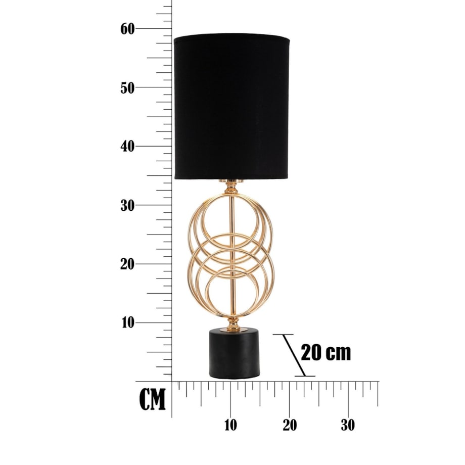 Lampa stołowa ze złotym zdobieniem 58,5x20x20 cm COLICA