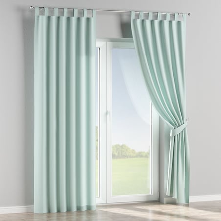 Zasłona na szelkach 1 szt. 130x245 pastelowy błękit