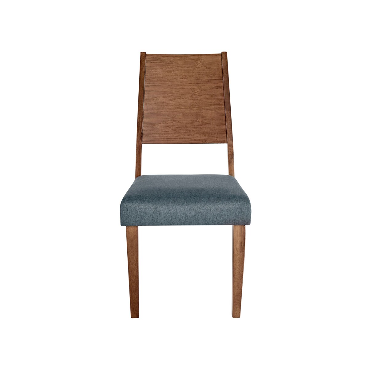 Zestaw 2 krzeseł do jadalni drewniany ciemny z szarym ELMIRA