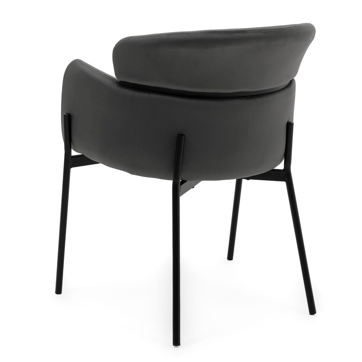 Krzesło tapicerowane welurowe do salonu BOLZANO szare