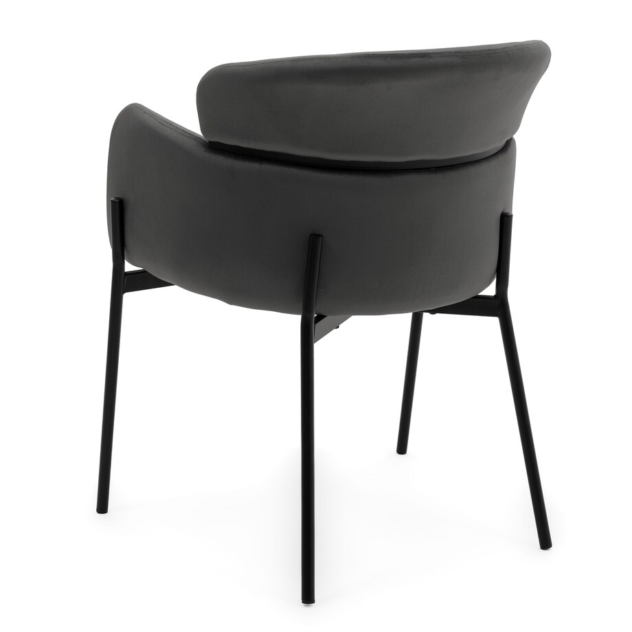 Krzesło tapicerowane welurowe do salonu BOLZANO szare