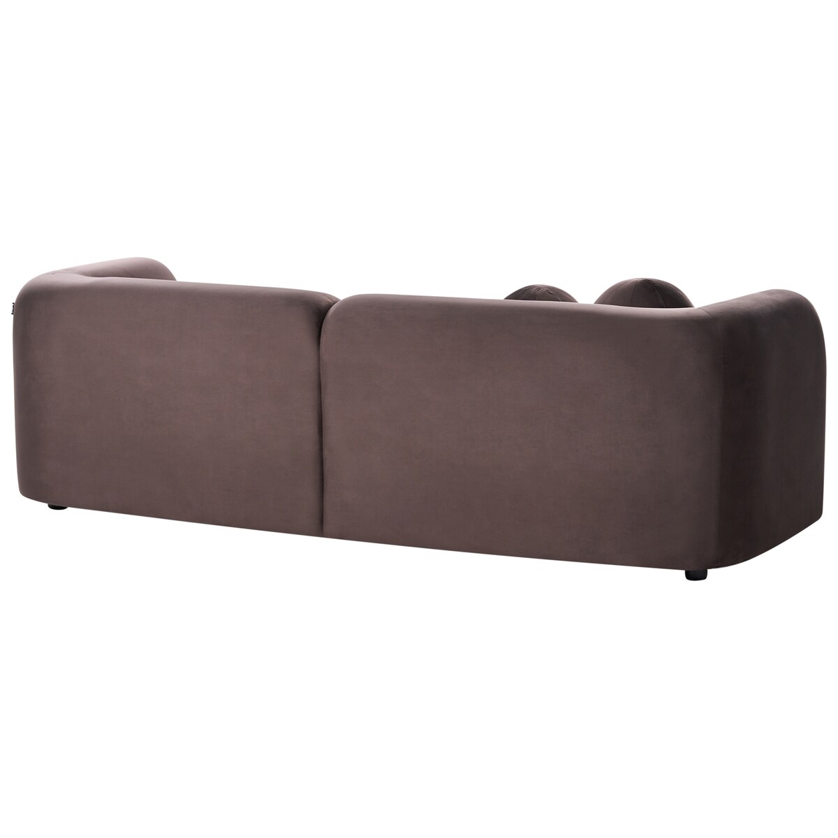 Sofa dla 3 osób LEIREN Welur Ciemnobrązowy