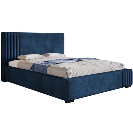 Łóżko jednoosobowe z pojemnikiem 120x200 BEN 13- granatowe