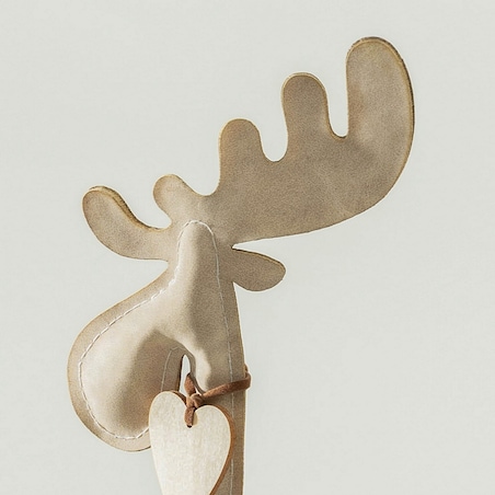 Figurka dekoracyjna Arvid I 12x5x34 cm boże narodzenie, święta, świąteczne, beżowy-brązowy-naturalny, 12x5x34 cm