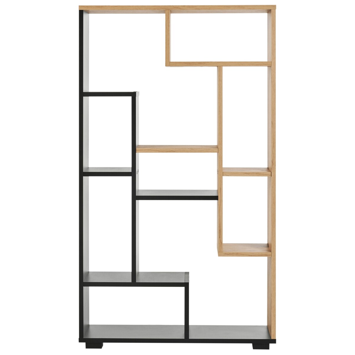 Regał ALMA Jasne drewno z czarnym