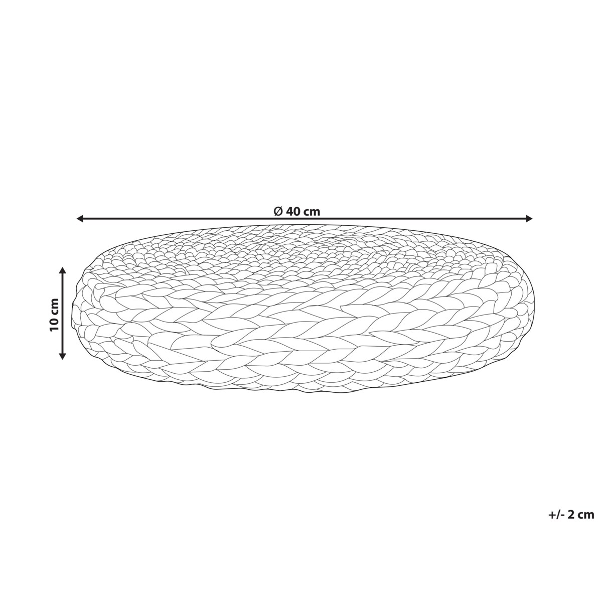 Puf pleciony z hiacyntu wodnego ⌀ 40 cm naturalny WAHOO