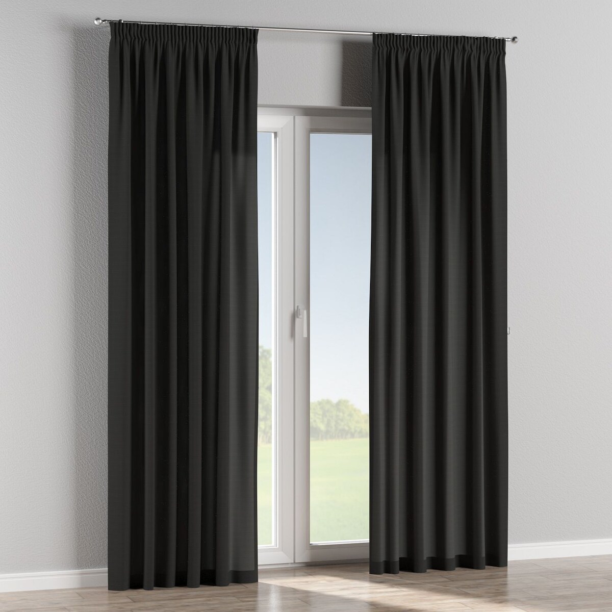 Zasłona na taśmie marszczącej 1 szt. 130x245 czarny