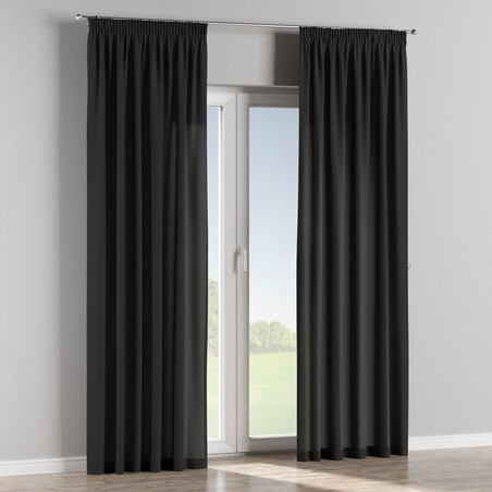 Zasłona na taśmie marszczącej 1 szt. 130x245 czarny