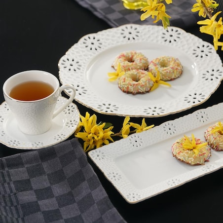 VILLA ITALIA Półmisek prostokątny porcelanowy 31,5 cm x 13 cm LORETTA