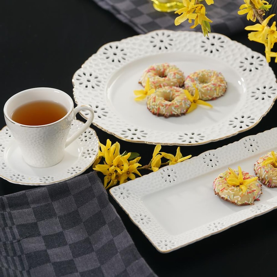 VILLA ITALIA Półmisek prostokątny porcelanowy 31,5 cm x 13 cm LORETTA