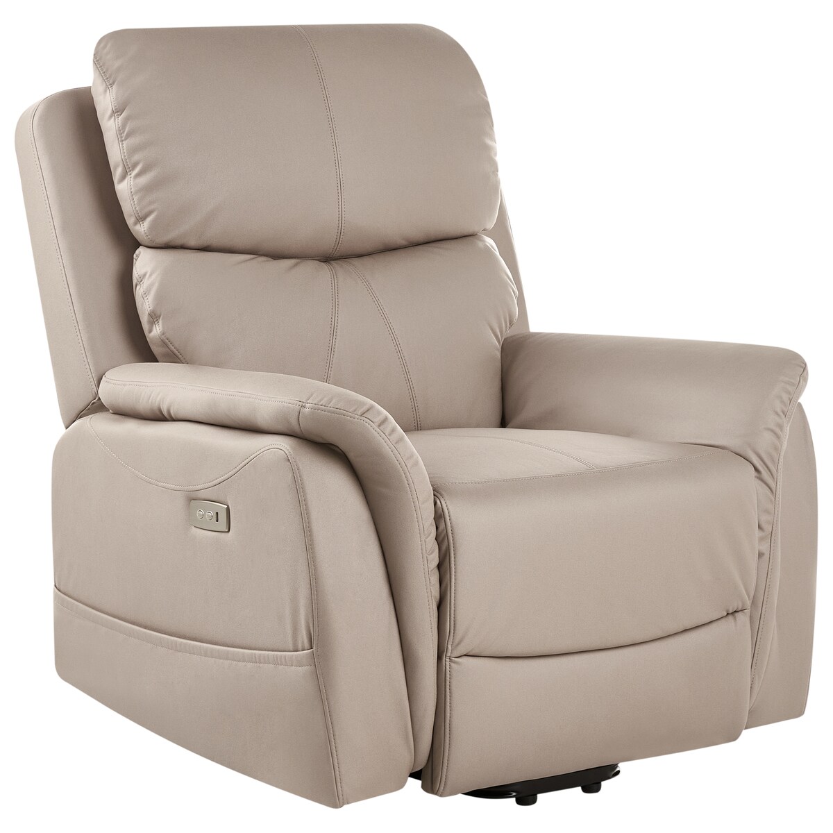 Elektryczny fotel rozkładany GLORIE Z masażem Beżowoszary