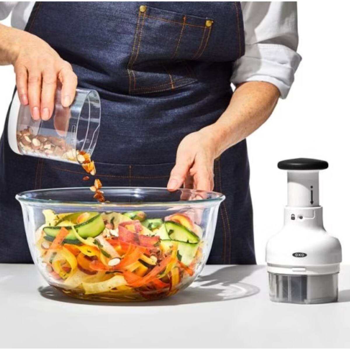Rozdrabniacz do warzyw biały Good Grips, 13.9 x 18.4 cm, Oxo