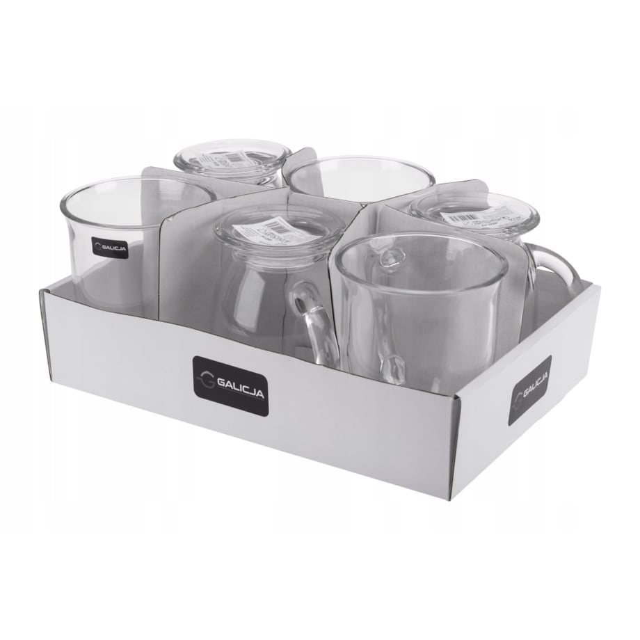 SZKLANKA KUBEK na latte kawę herbatę napoje duży 450 ml na stopce wysoka 6x