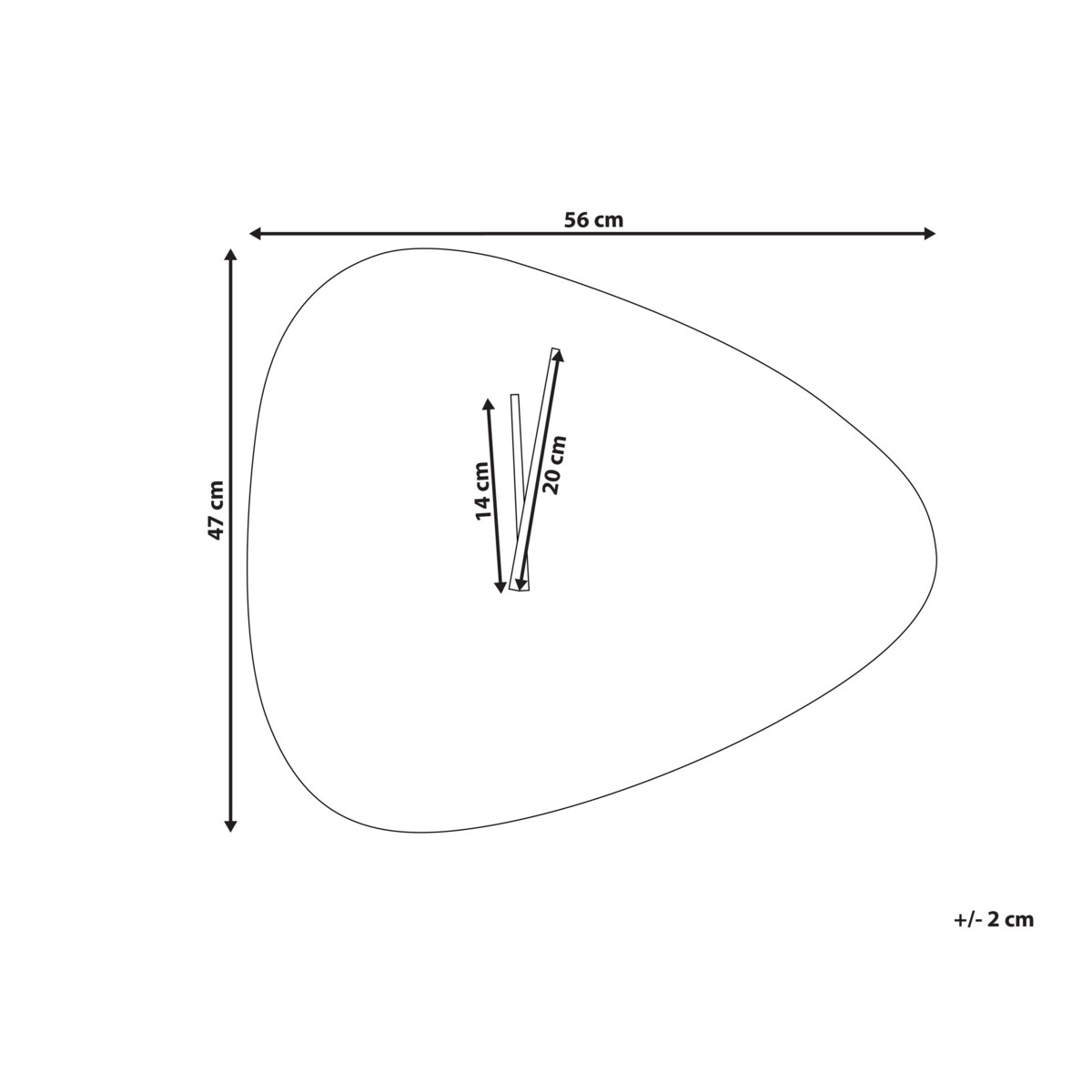 Zegar ścienny 56 x 47 cm czarny LOKTAK