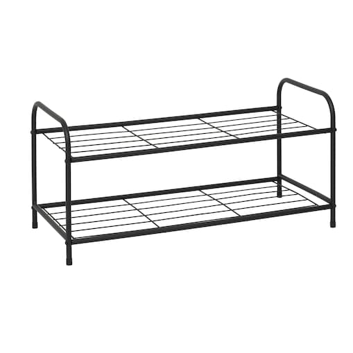 Metalowy stojak na buty METTY, 2 poziomy, 71 cm