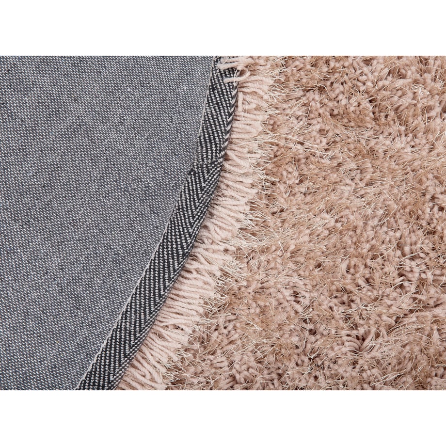 Dywan shaggy okrągły ⌀ 140 cm beżowy CIDE