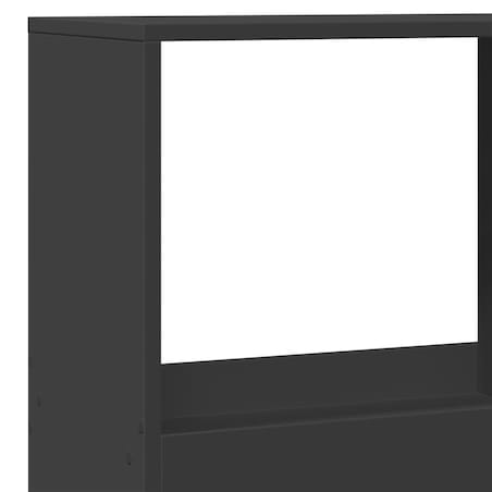 vidaXL Regał/przegroda, czarny, 100x33x175 cm, materiał drewnopochodny