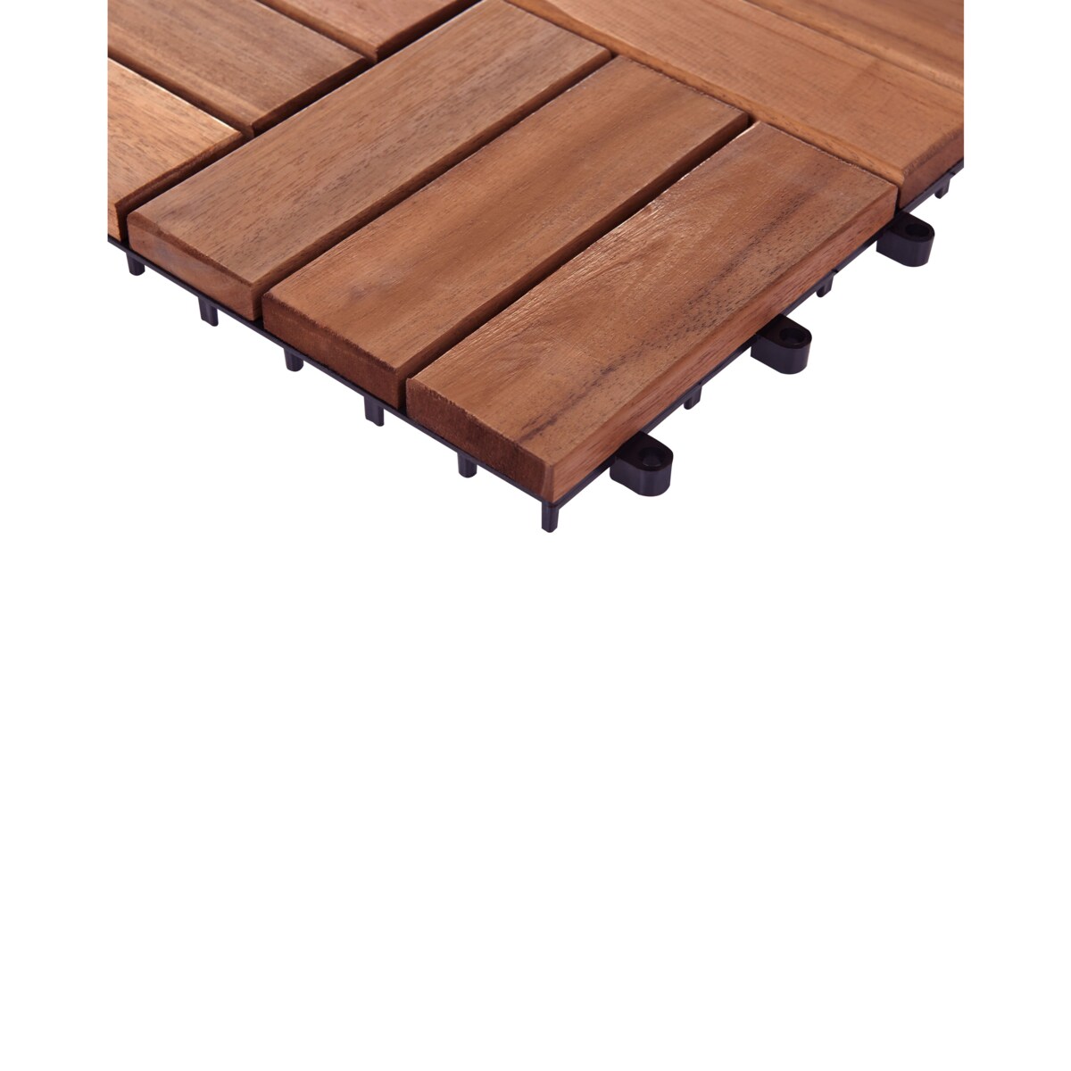 Płytki tarasowe ACERENZA Certyfikowane drewno akacjowe Brązowy