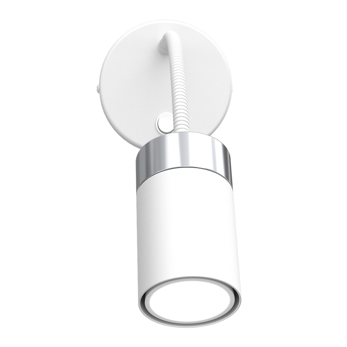 Regulowana lampa ścienna Joker do czytania biała chrom