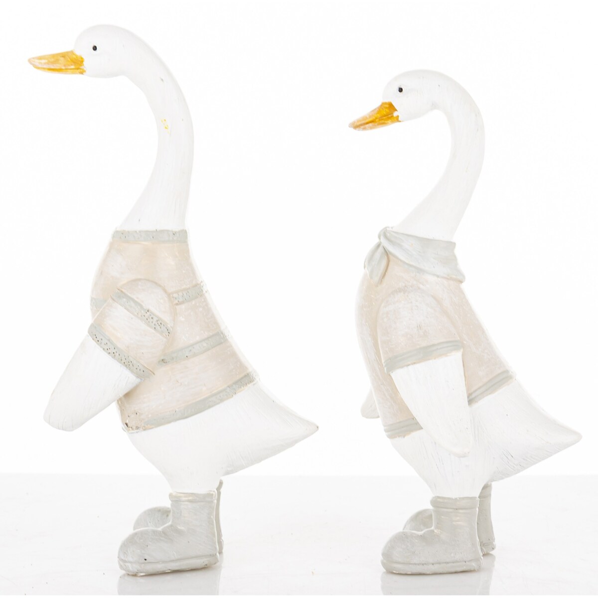 Dekoracja - 2 szt. białe gąski 15x6x8 cm GOOSE-2 w koszulkach