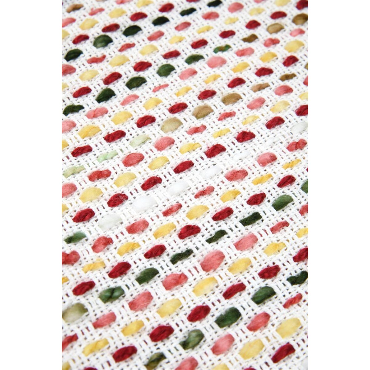 Koc bawełniany, kolorowa plecionka, ARCHY, 125 x 150 cm