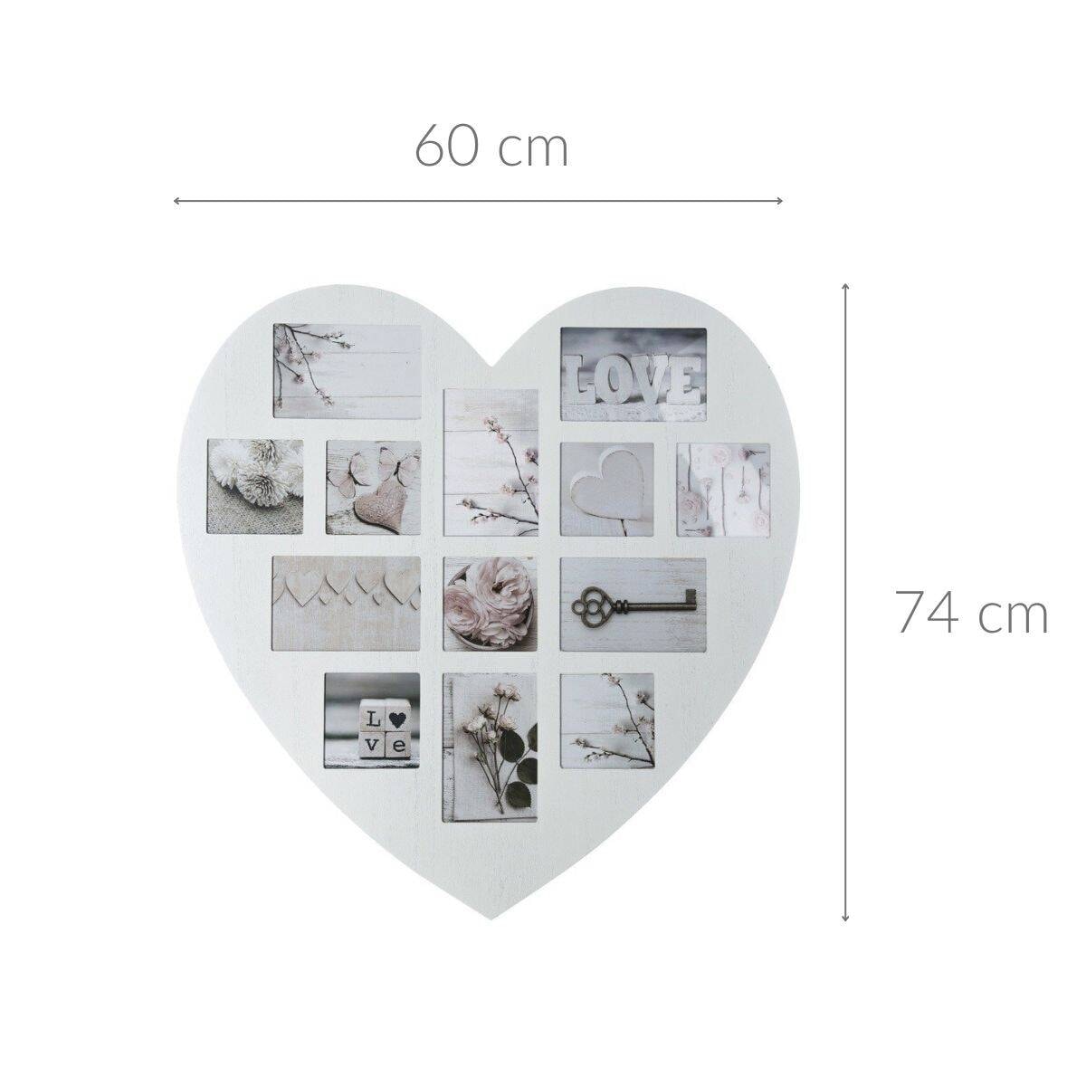 Ramka na zdjęcia drewniana SERCE, ramki do zdjęć, multirama