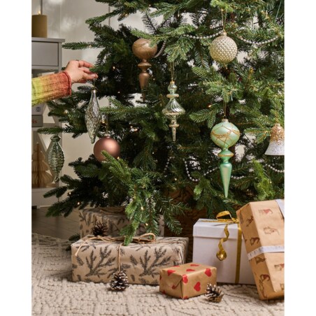 Zestaw 35 bombek FROSTING Szkło Kolorowy