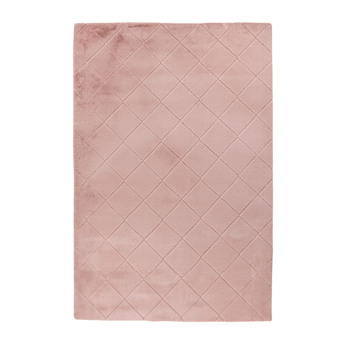 Dywan Rabbit Różowy Futro Królika Romby Momenta 6000 80x150