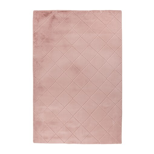 Dywan Rabbit Różowy Futro Królika Romby Momenta 6000 80x150