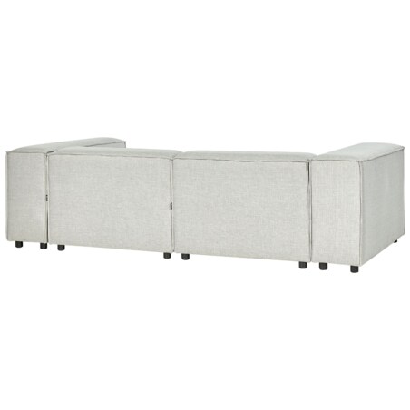 Narożnik modułowy 2-osobowy lniany prawostronny szary APRICA